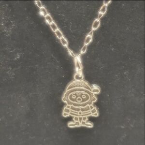 Elegant Silver Necklace with Little Person Charm